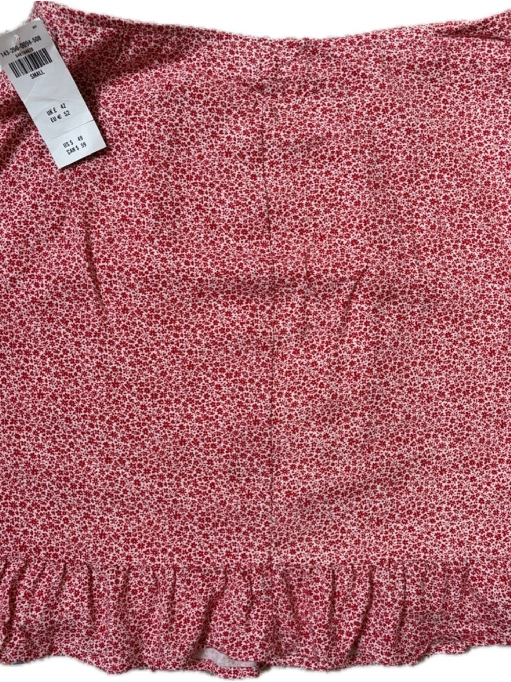 NWT! Abercrombie & Fitch Pink Floral Ruffle Mini Skirt